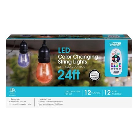 FEIT ELECTRIC LED String Lights Multicolored 24 ft 12 lights SL24-12/RGBW